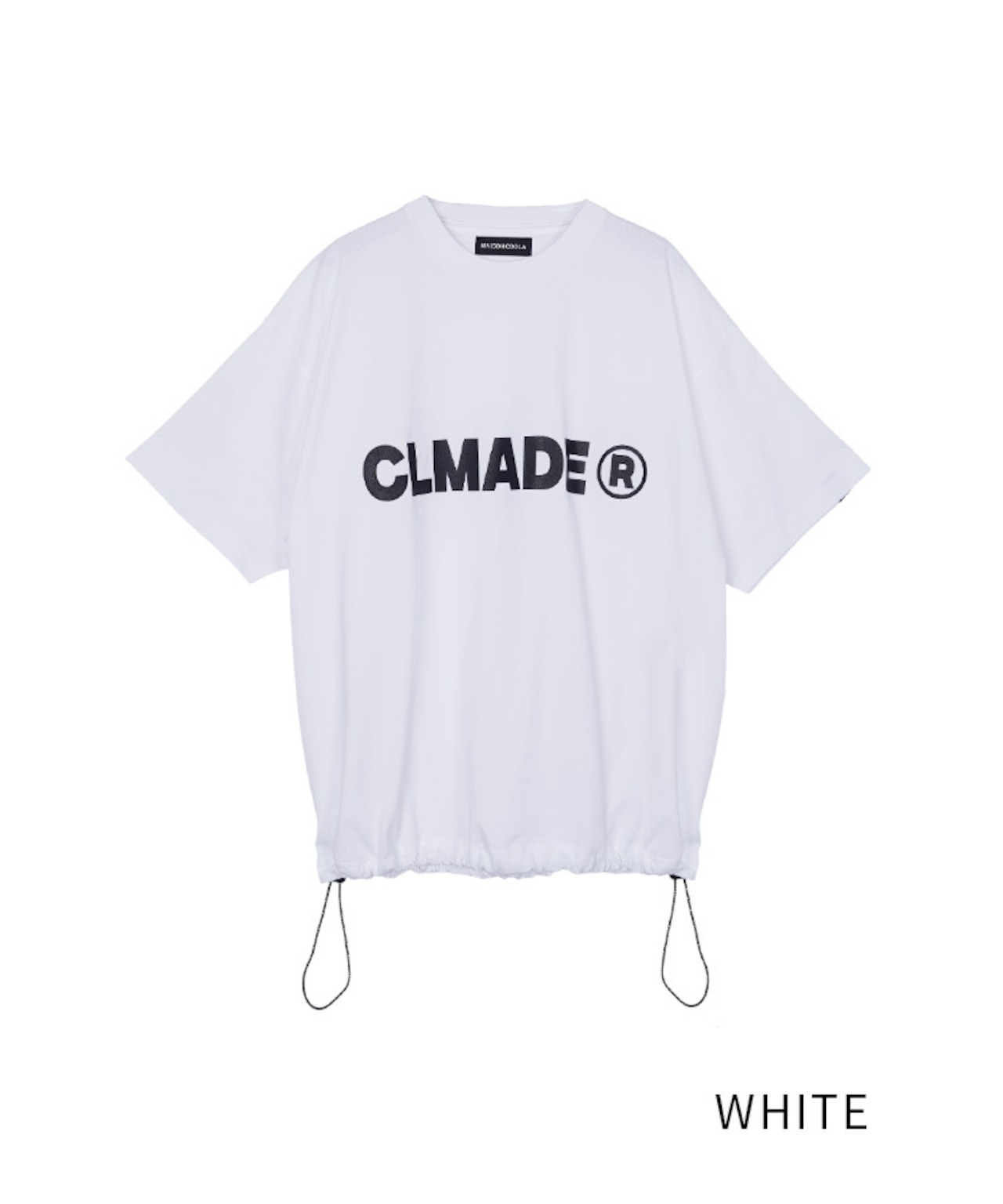 ロゴプリントドローコードルーズTシャツ (WHITE) CQ-48039