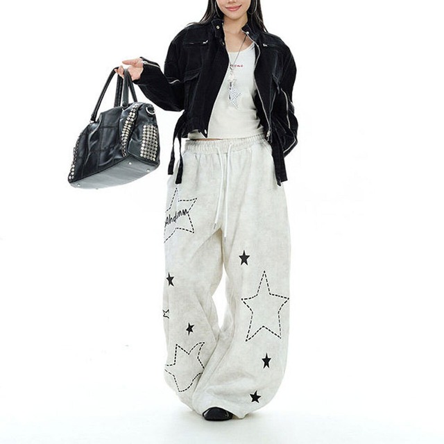 ダッシュラインスターミックススウェットパンツ 2col   R02862