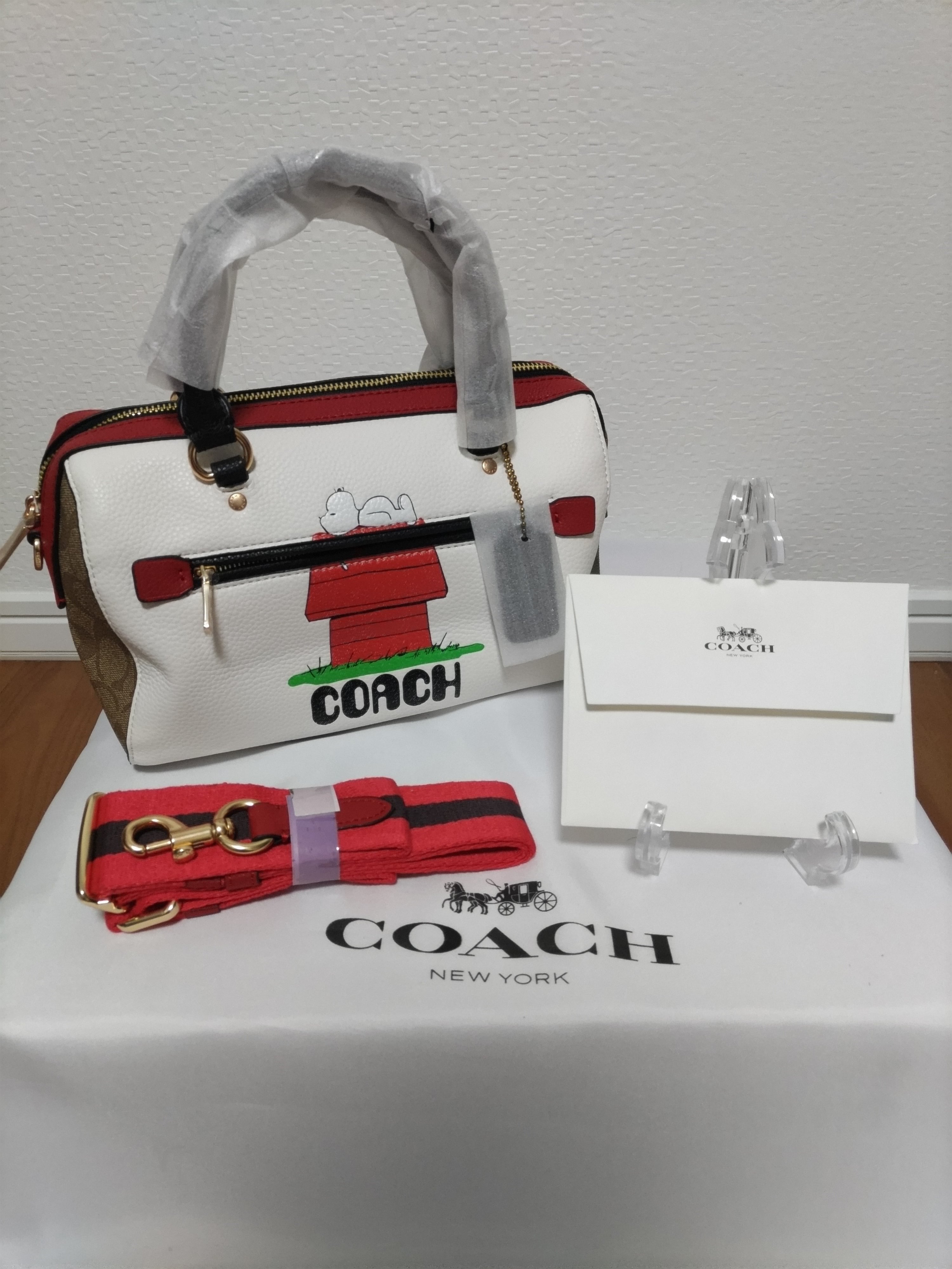 【新品】COACH  コーチ　2WAYミニボストン バック　スヌーピー