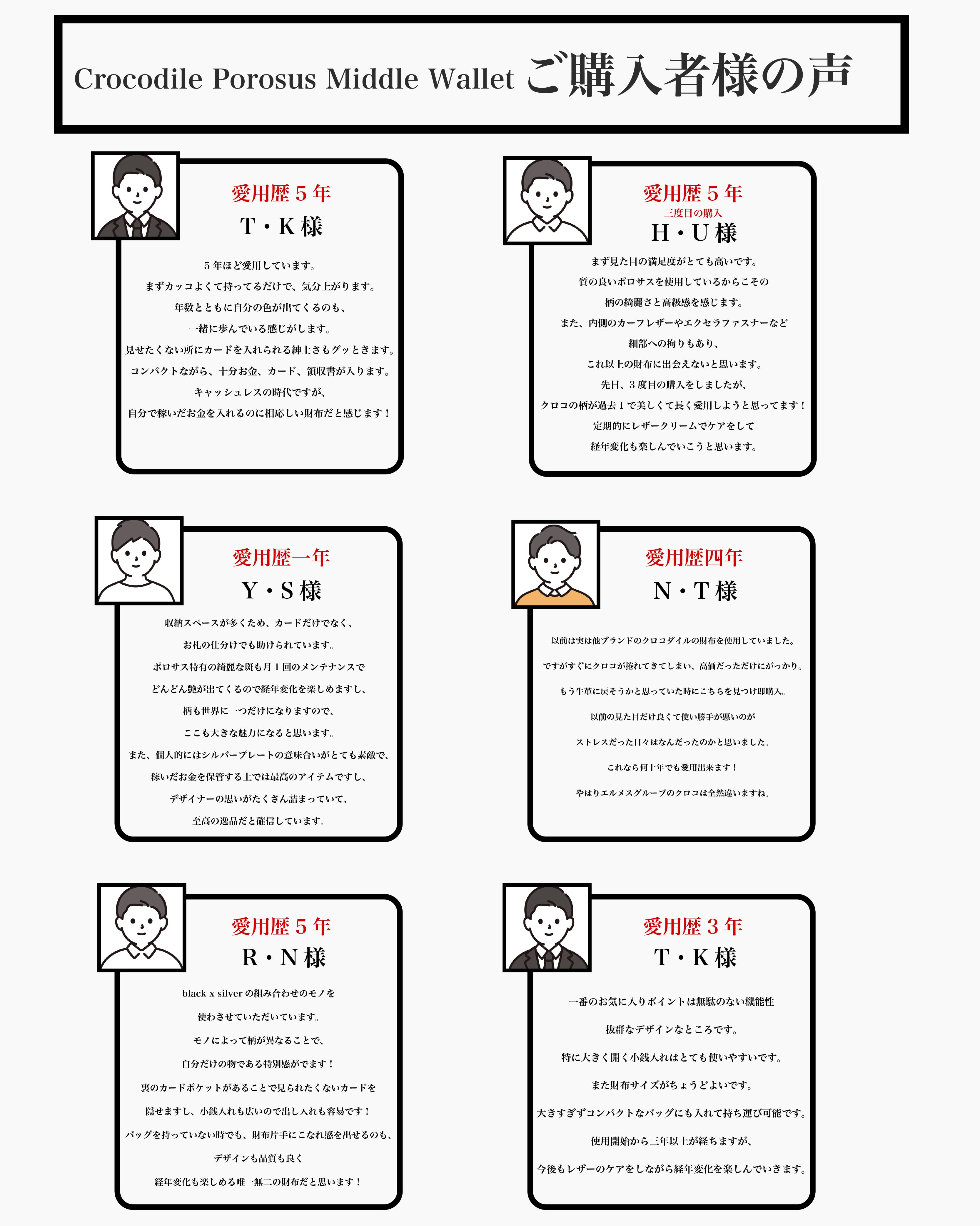 即納在庫入荷】【圧倒的高級感】Crocodile Porosus Middle Wallet【最