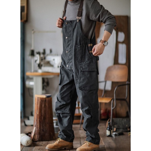 キャンバス地ビブオーバーオールA18019
