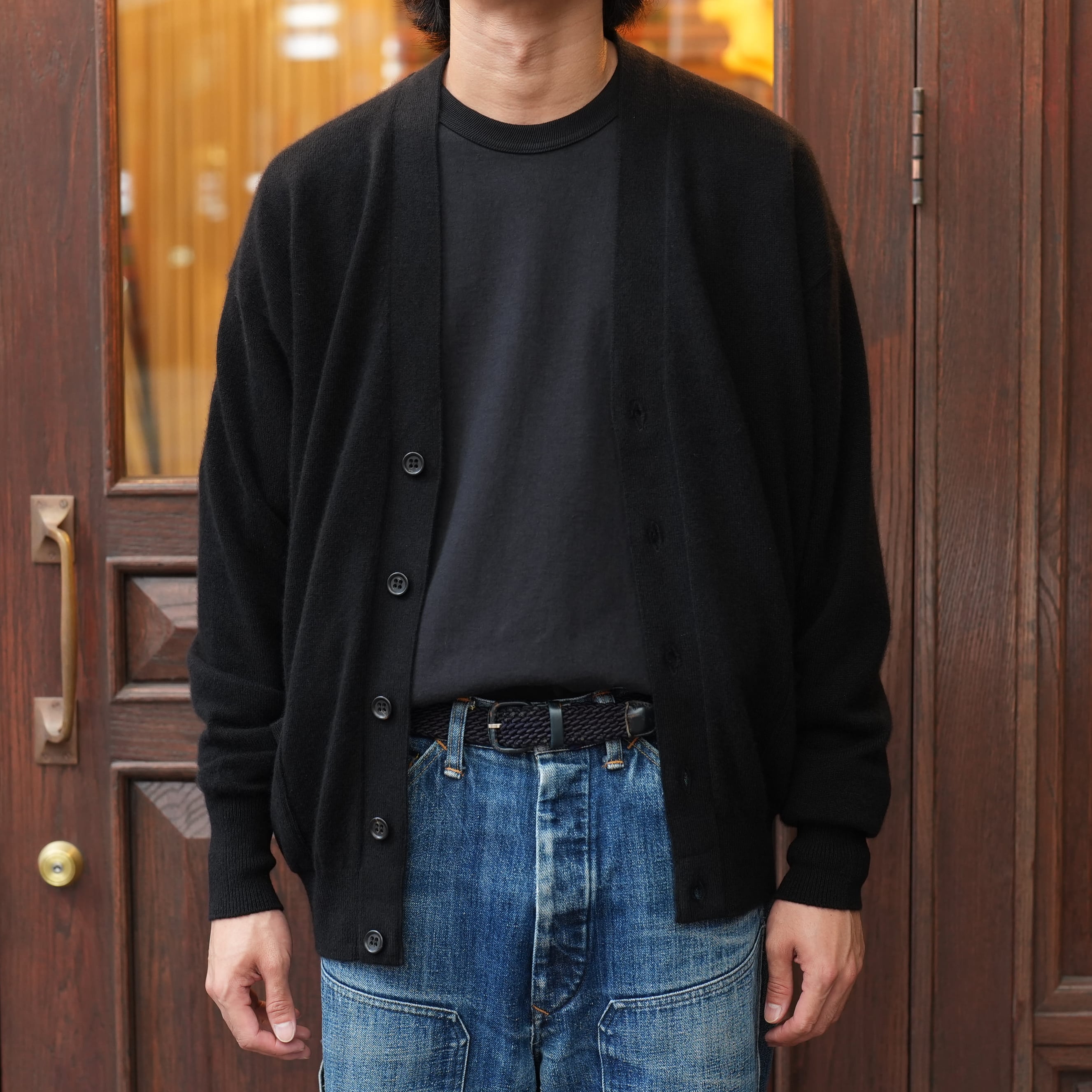 HERILL(へリル) 26AW "Goldencash Cardigan" -Black-