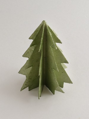 【訳ありセール】 クリスマスツリー カピス貝 セラドン 12.5cm / 【SALE Damaged】 Christmas Tree Capiz Celadon 12.5cm