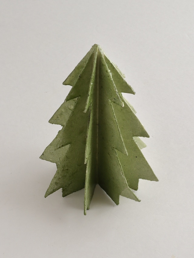 【訳ありセール】 クリスマスツリー カピス貝 セラドン 12.5cm / 【SALE Damaged】 Christmas Tree Capiz Celadon 12.5cm