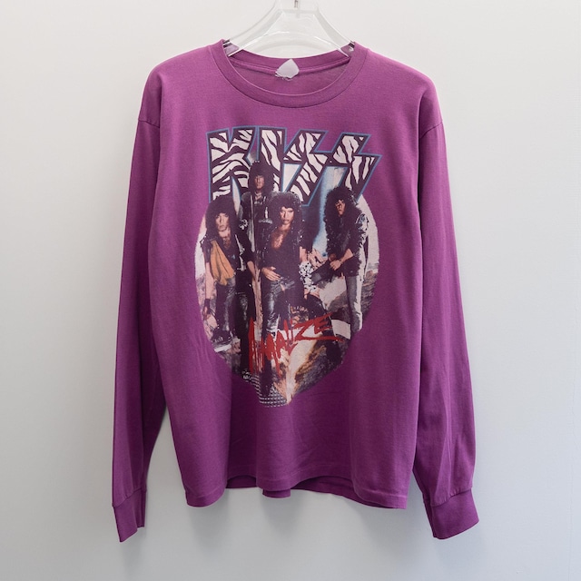 Kiss	" Animalize Photo Print L/S Tee " FadeTag Fits L-XL 【A10-203】