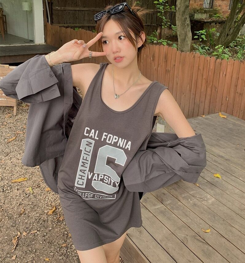 セットアップ タンクトップ ノースリーブワンピース シャツ 上下セット