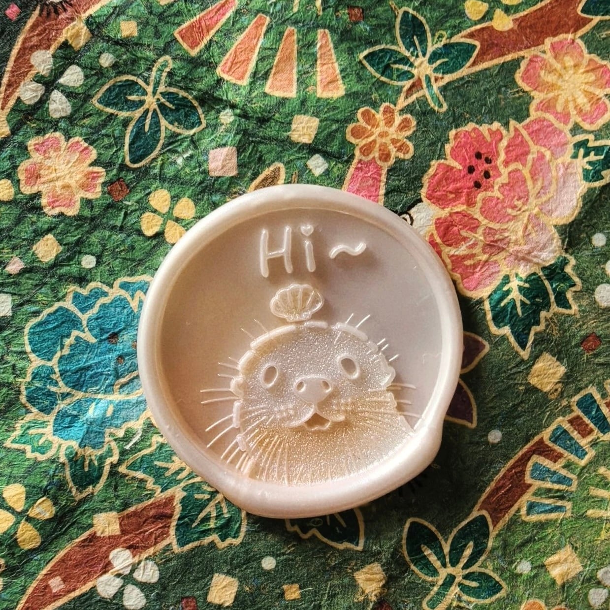 【在庫のみ】ラッコのあいさつ|Otter Hello 25mm・シーリングスタンプ