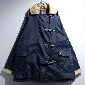 90s Navy Corduroy Switching Design Nylon Fireman Jacket