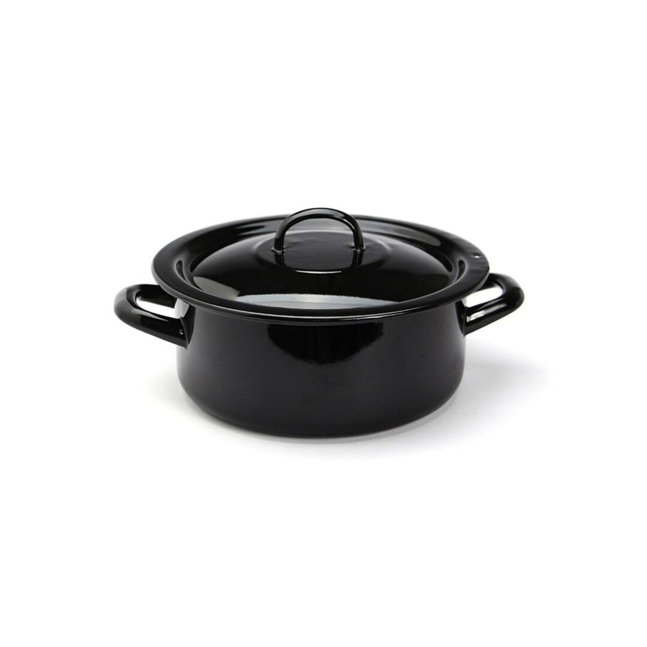 Pot With Lid 20cm"Black"/ホーロー/鍋/キッチン/アウトドア/ギフト