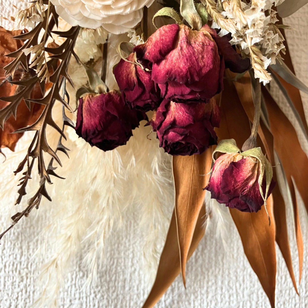 ドライフラワー スワッグ インテリア プロテア 母の日 繁く 