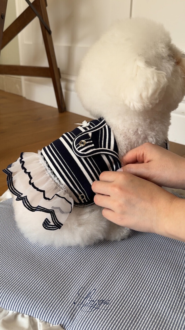 〈即納アイテム〉SICGGU ネイビーストライプ スカート