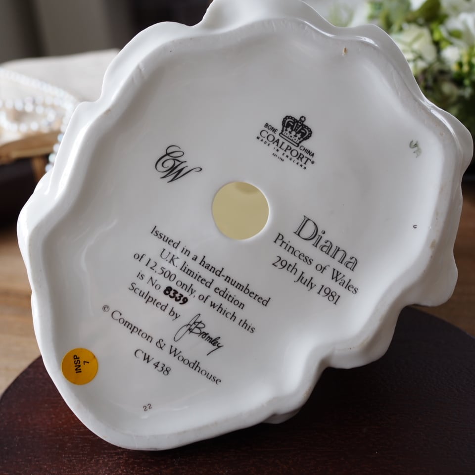 英国コールポート 限定フィギュリン※台座付 ダイアナDiana