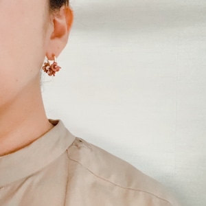 【アウトレット3D立体レザーフラワー】クローバーSS  (ピン無しタイプ)9個入(ピンク)