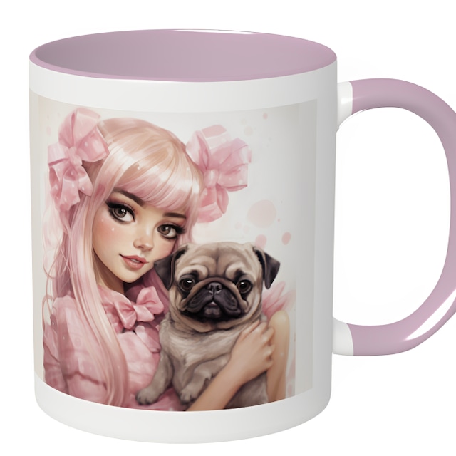 2 tone mug   -my honey dog-　　mag-15