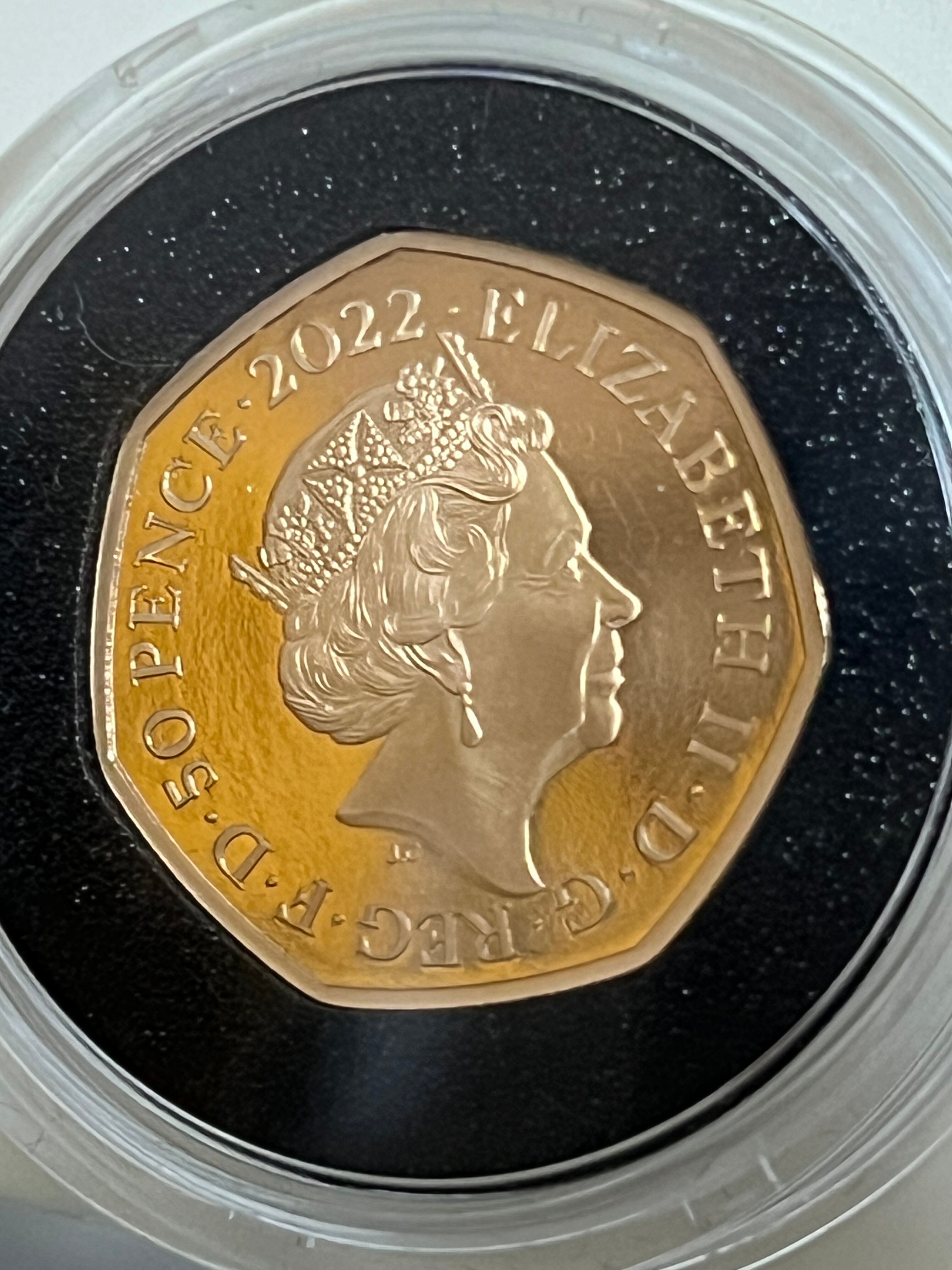 2022年エリザベス女王プラチナムジュビリー 50ペンス金貨 2コイン