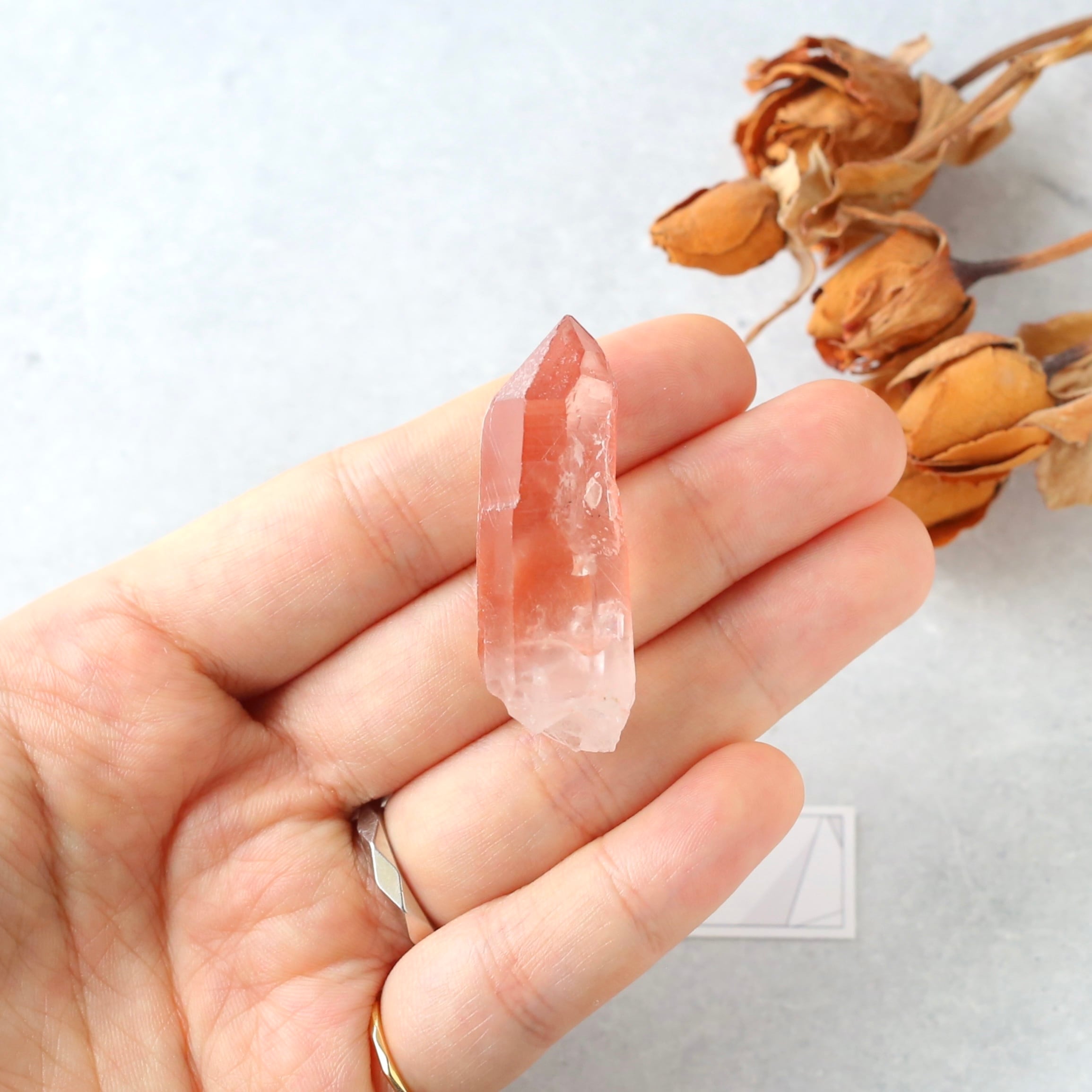 ソウルメイトツイン ディープピンクレムリアンシード 天然石 水晶 鉱物