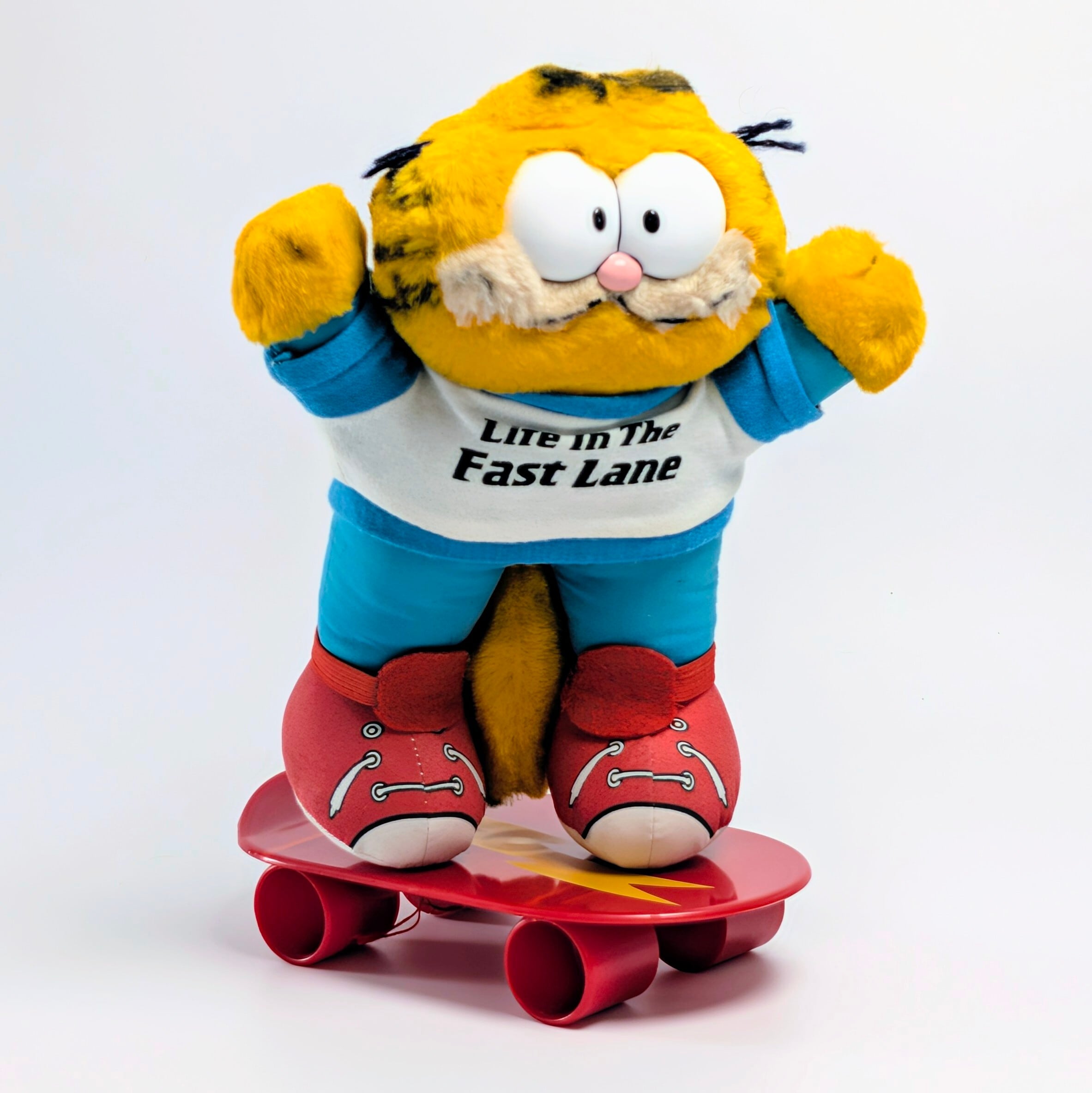 ガーフィールド ぬいぐるみ　USA レトロ　スケート ☆ VINTAGE 1980年代初期 ☆【 Garfield ( ガーフィールド ) 】『 Life