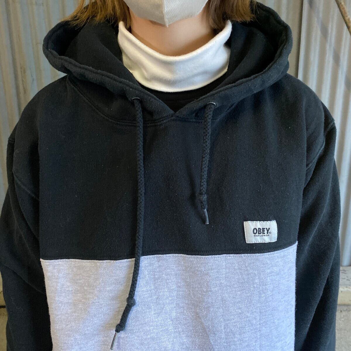 【レア】オベイ　スウェット　ビッグロゴ　ブラック　プルオーバー セール 40％OFF OBEY オベイ パーカー スウェット プル