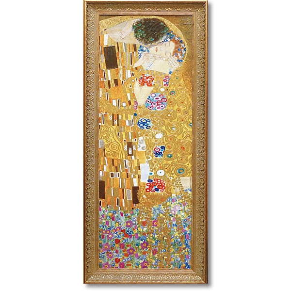 グスタフ クリムト絵画「接吻」表面特殊ゲル加工