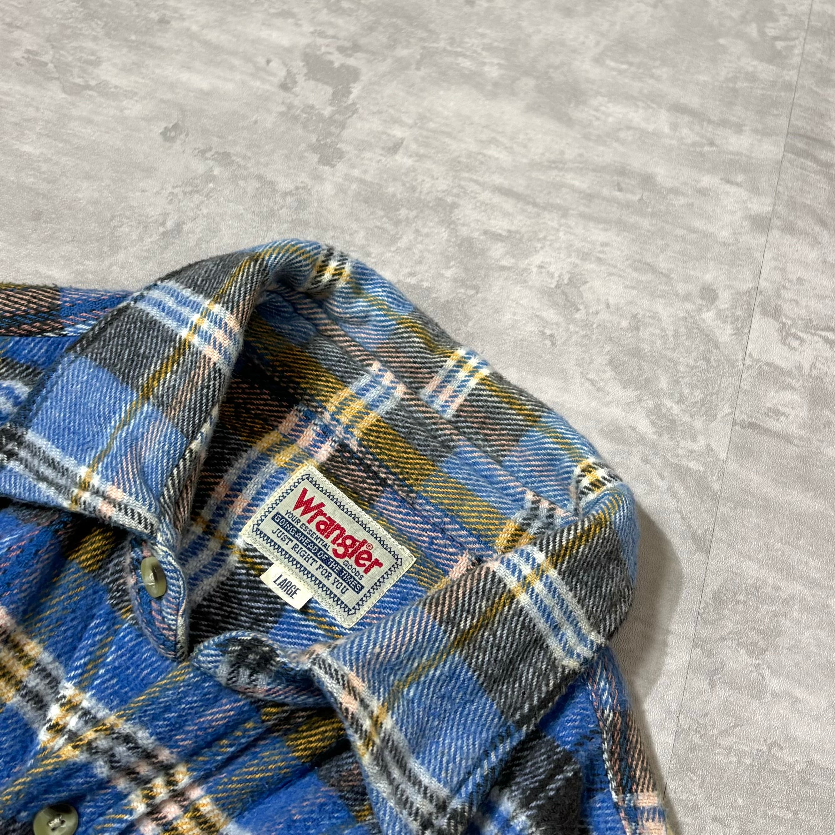 好配色 90s vintage Wrangler ヘビー ネルシャツ チェック | online