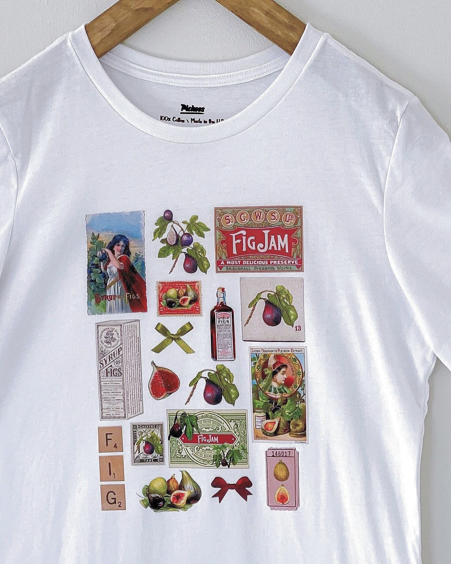 Vintage Figs Print T shirt/ / ヴィンテージ イチジク プリントTシャツ