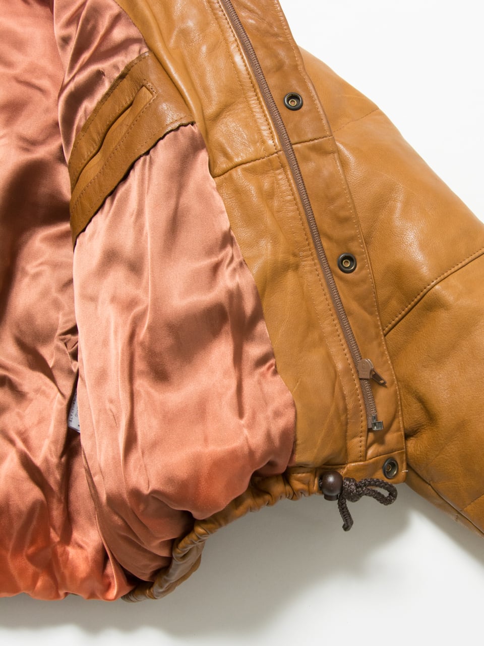 VENT COUVERT】Made in France 90's leather down jacket VENT COUVERT】Made in France 90's leather down jacket