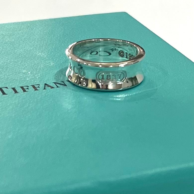 TIFFANY&CO】T2005 ナローデザインシルバーリング 8号／ヴィンテージ