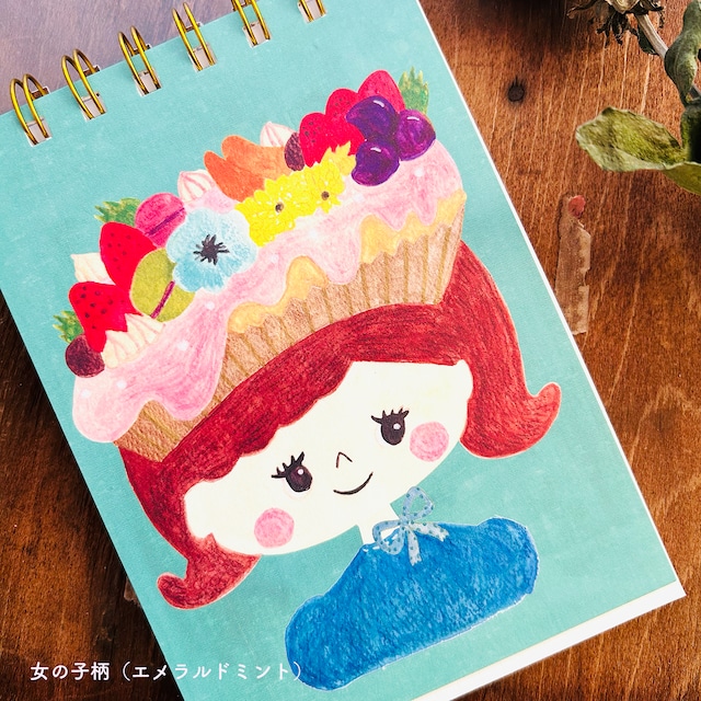 【A6手製リングノート】タルト王冠でおでかけ