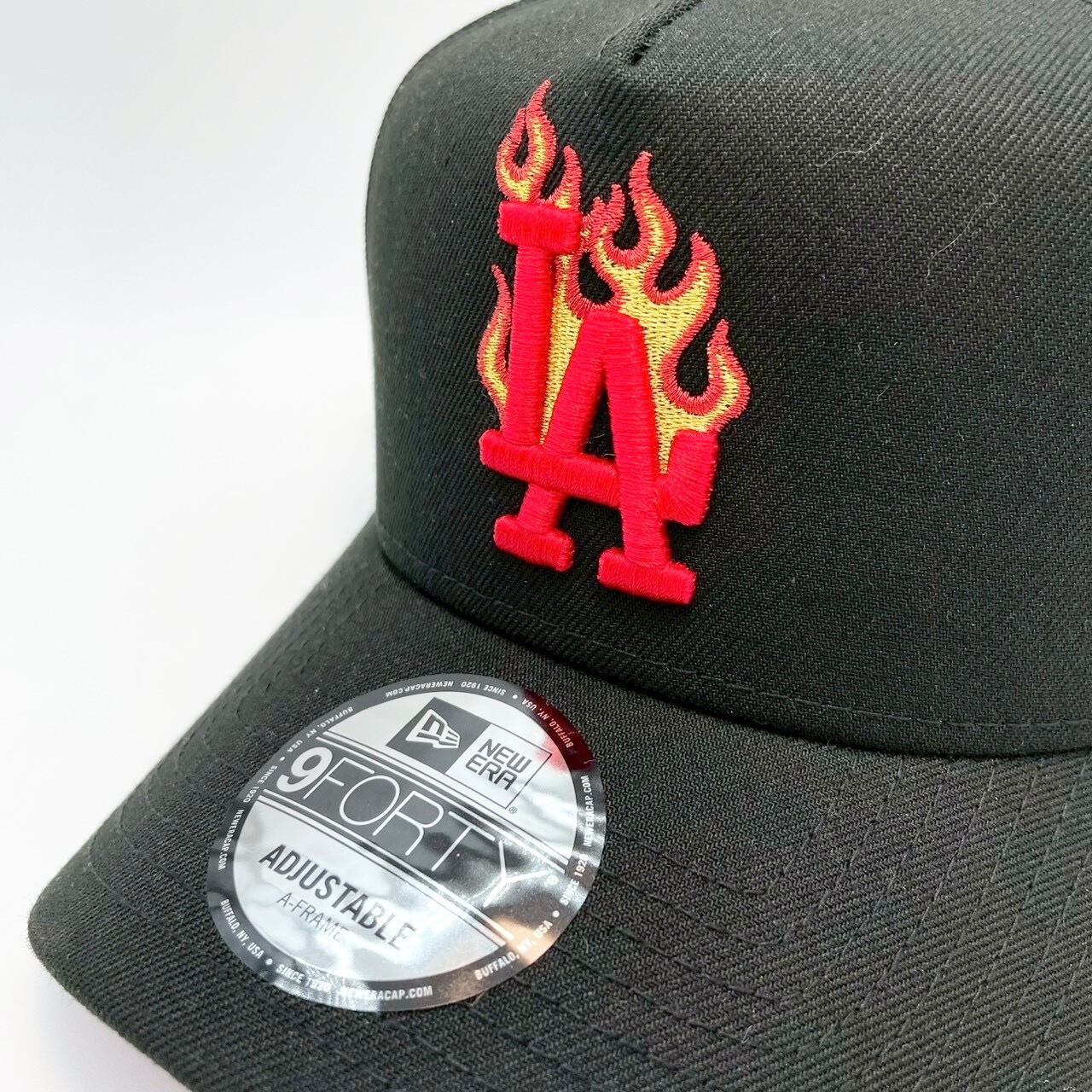 NEW ERA 9FORTY / 940 A-Frame Los Angeles Dodgers Black FIRE PATERN