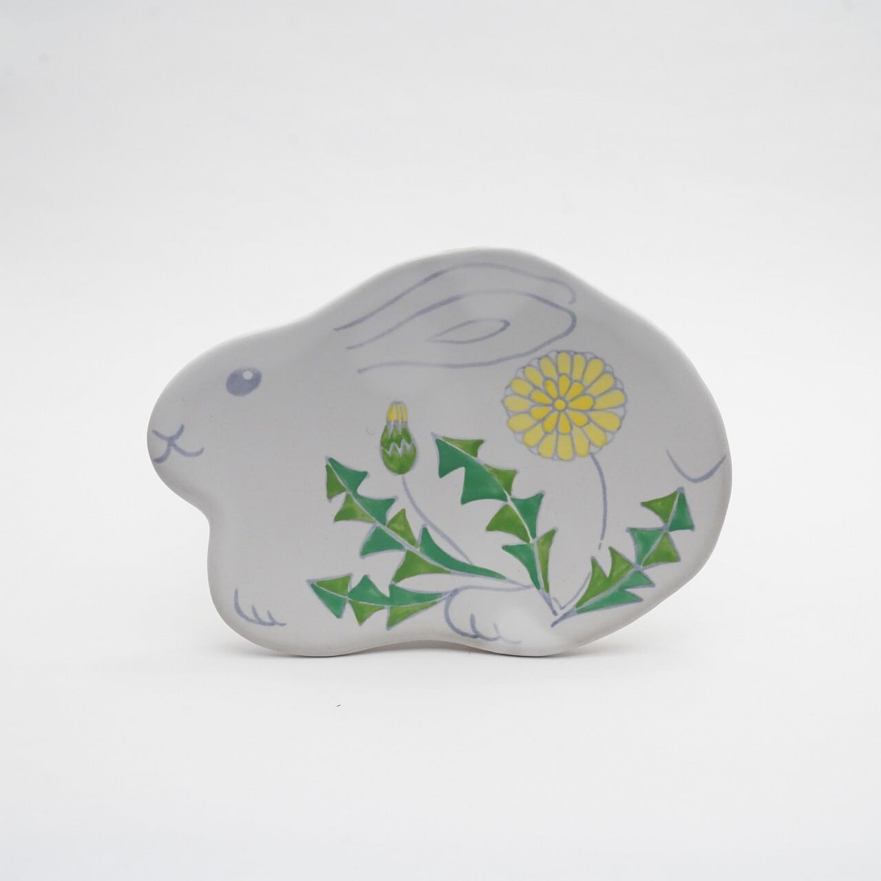 【木村扶由子】動物小皿 タンポポこうさぎ 5-A