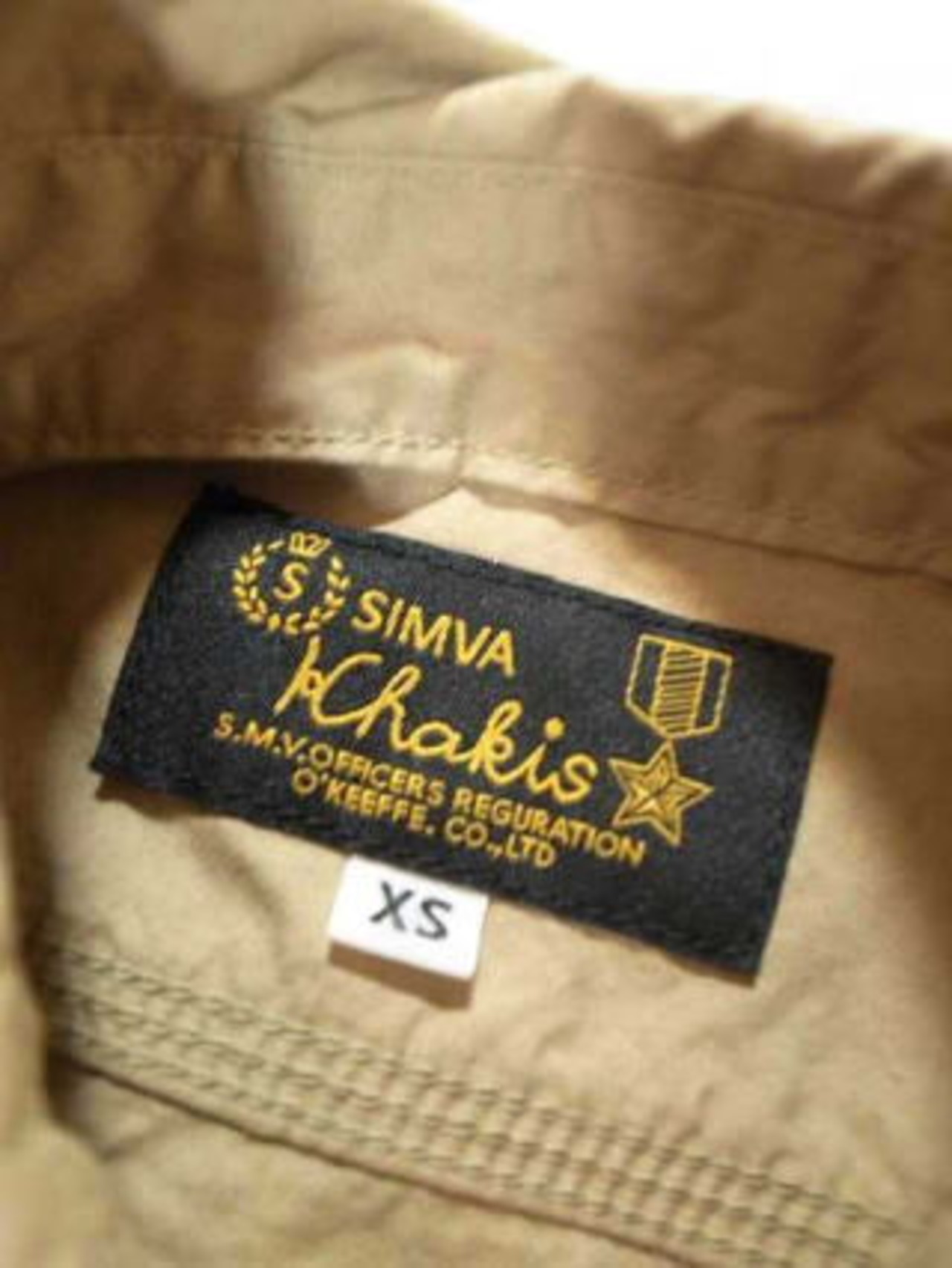 Simva khakis シンバカーキーズ　ミリタリーシャツ　カーキ