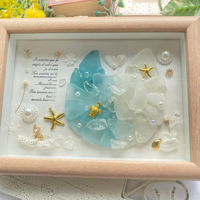 【ガラスフレーム作品】"猫と一緒に。"