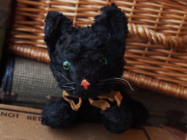 イギリスアンティーク　黒ネコ