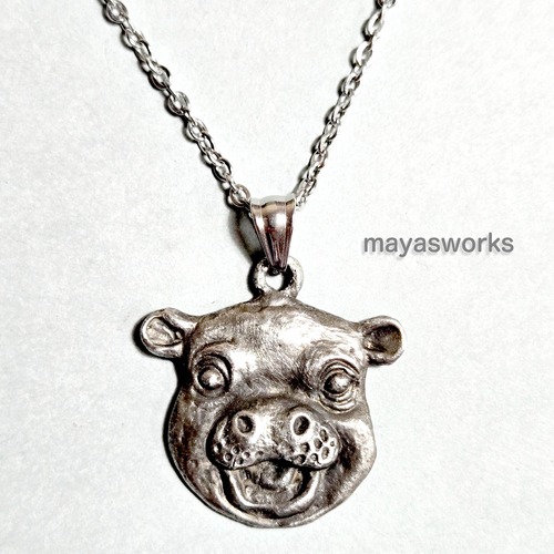 【Metal Drawing】　No.011　コビトカバのペンダント