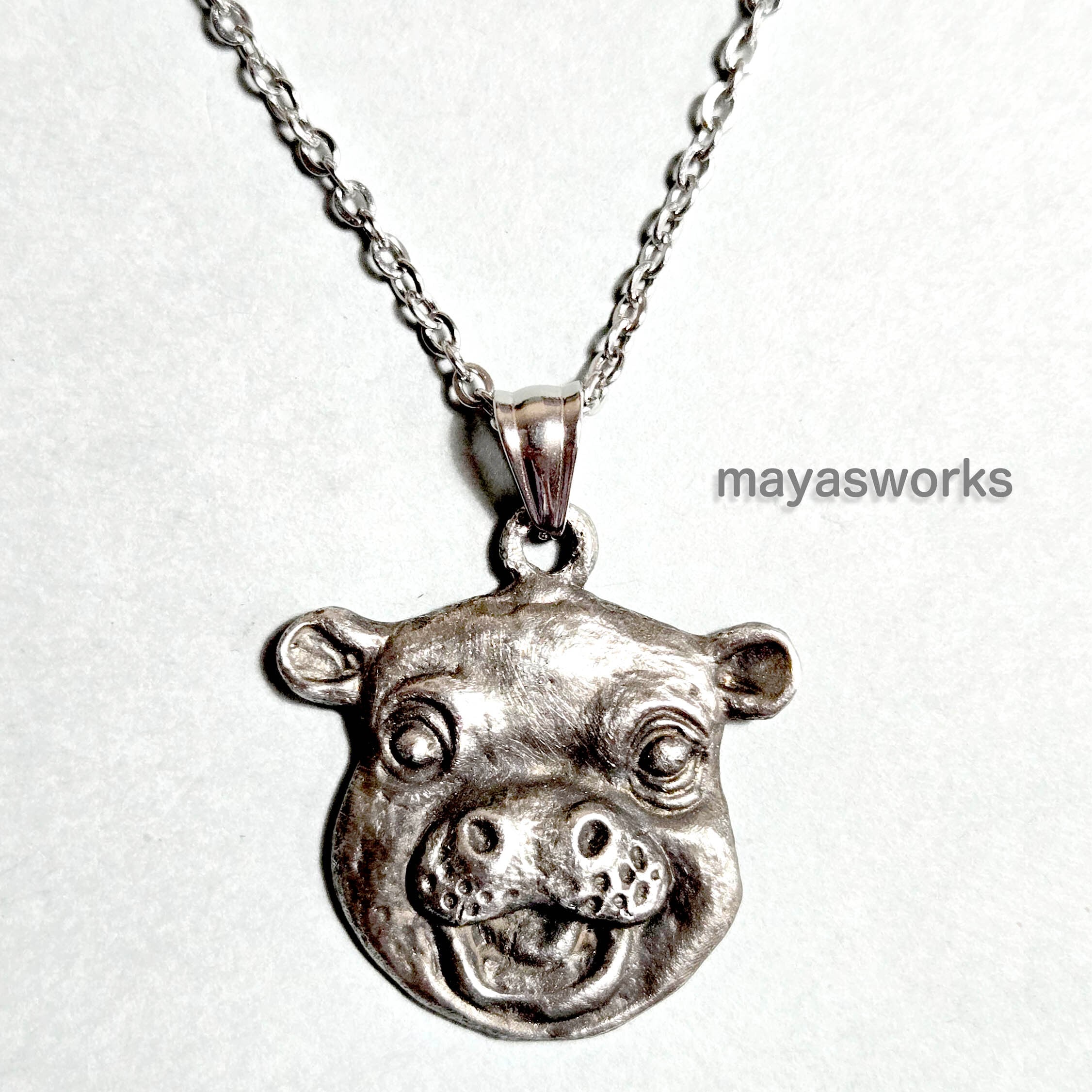 【Metal Drawing】 No.011 コビトカバのペンダント
