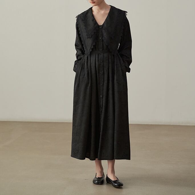 ワンピース big lace collar jacquard Big lace collar jacquard drrss＊S-538 | Sugar Mist