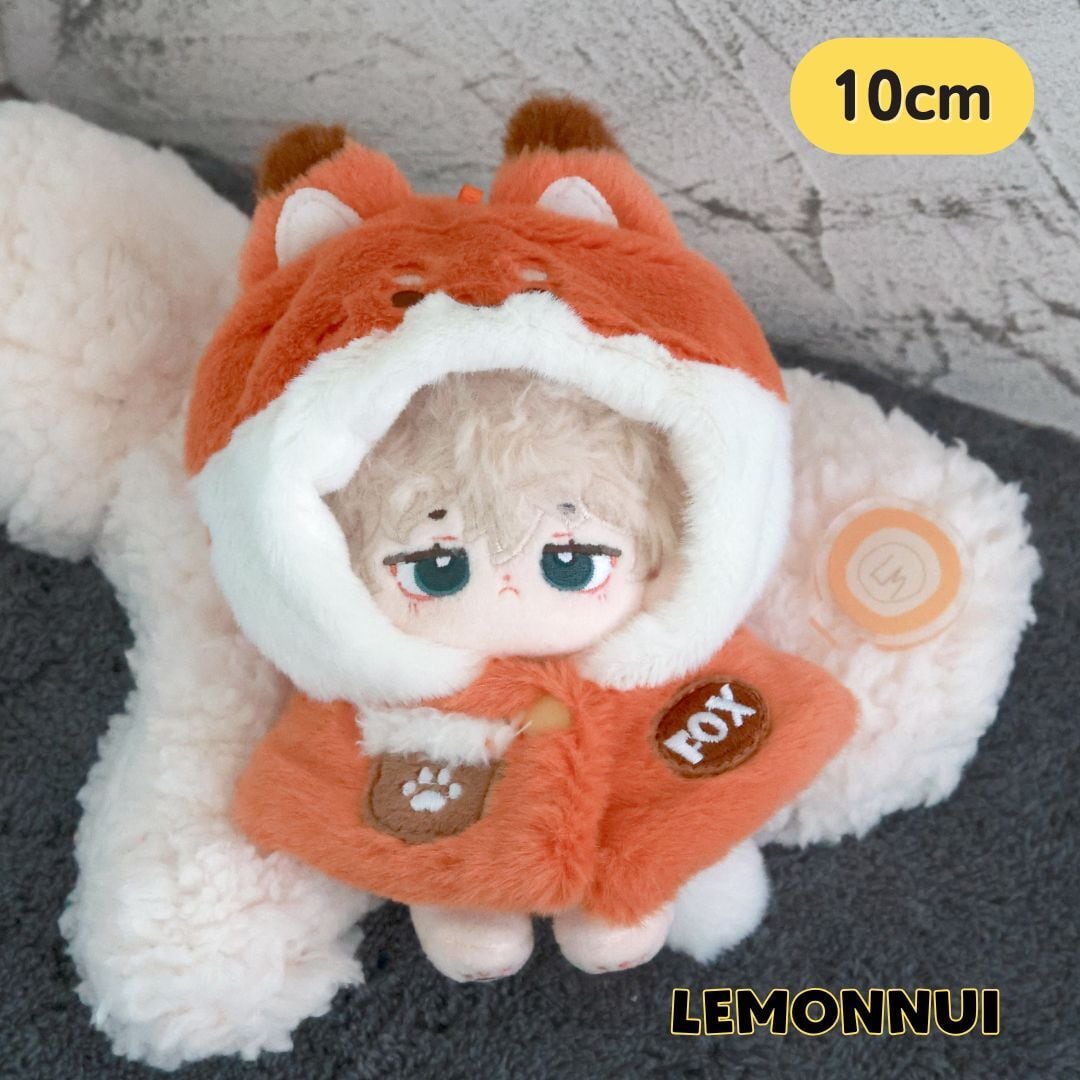 10cm 着せ替え ぬいぐるみ服 ちびぬい もこもこ キツネ 推し活 推し