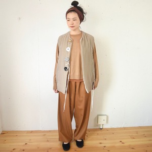 TOWAVASE(トワヴァーズ）：La zabu vest jacket ベスト ジャケット/Gray