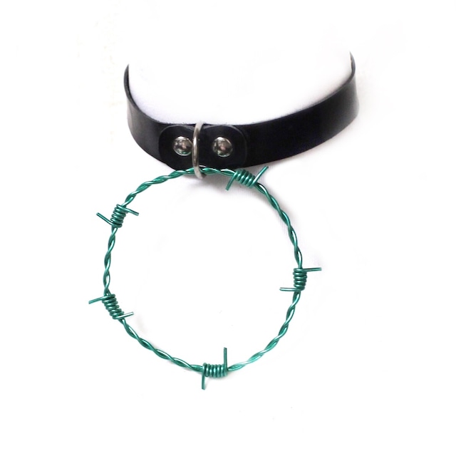 【SHOP BIOHAZARD】Barb Wire collar green