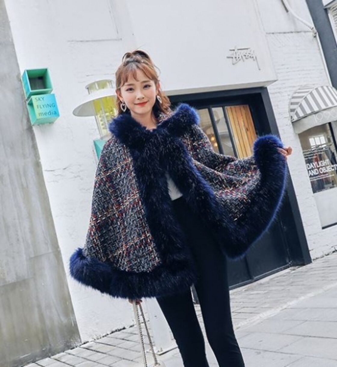 ポンチョ ケープ レディース アウター フードルジャケット フード付き  