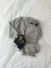 【取寄/韓国直送】minirobe 26/AT アデルチェックパンツ|秋服|韓国子供服