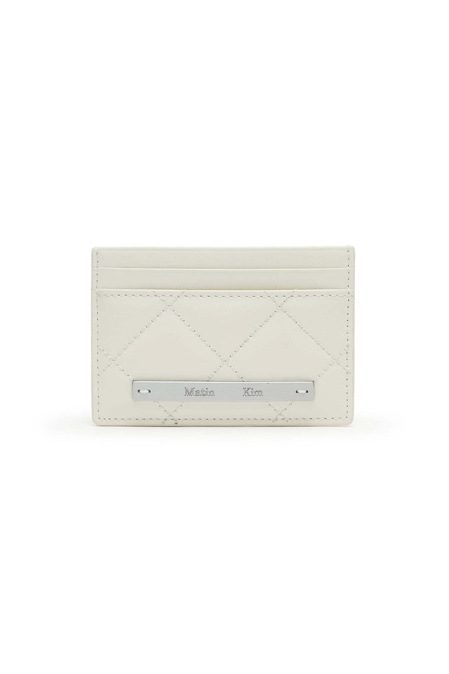 [Matin Kim] PUFF QUILT CARD WALLET IN IVORY 正規品 韓国ブランド 韓国通販 韓国代行 韓国ファッション マーティンキム matinkim 日本 店舗