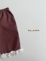 韓国子供服 / Mybebe / ドットレースパンツ *XS~XL*