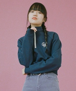 [CAVISH] W HALF ZIP UP SWEATSHIRT NAVY(CV2CSFM467A)