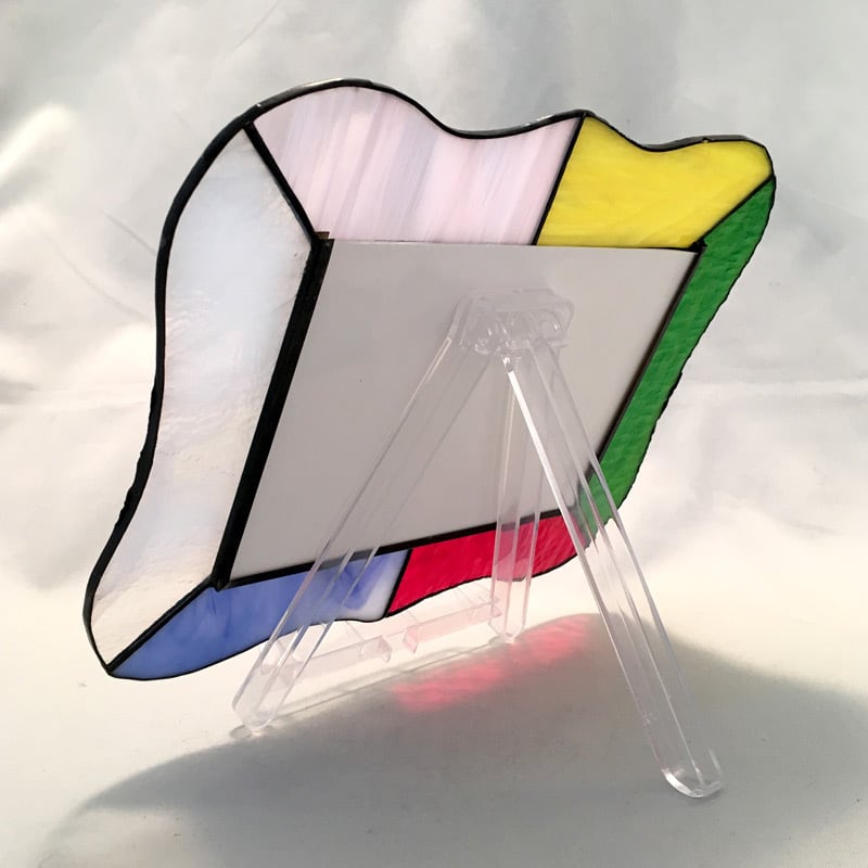 ステンドグラス 】写真立て「カラフル Ⅱ」KK | ステンドグラス工房