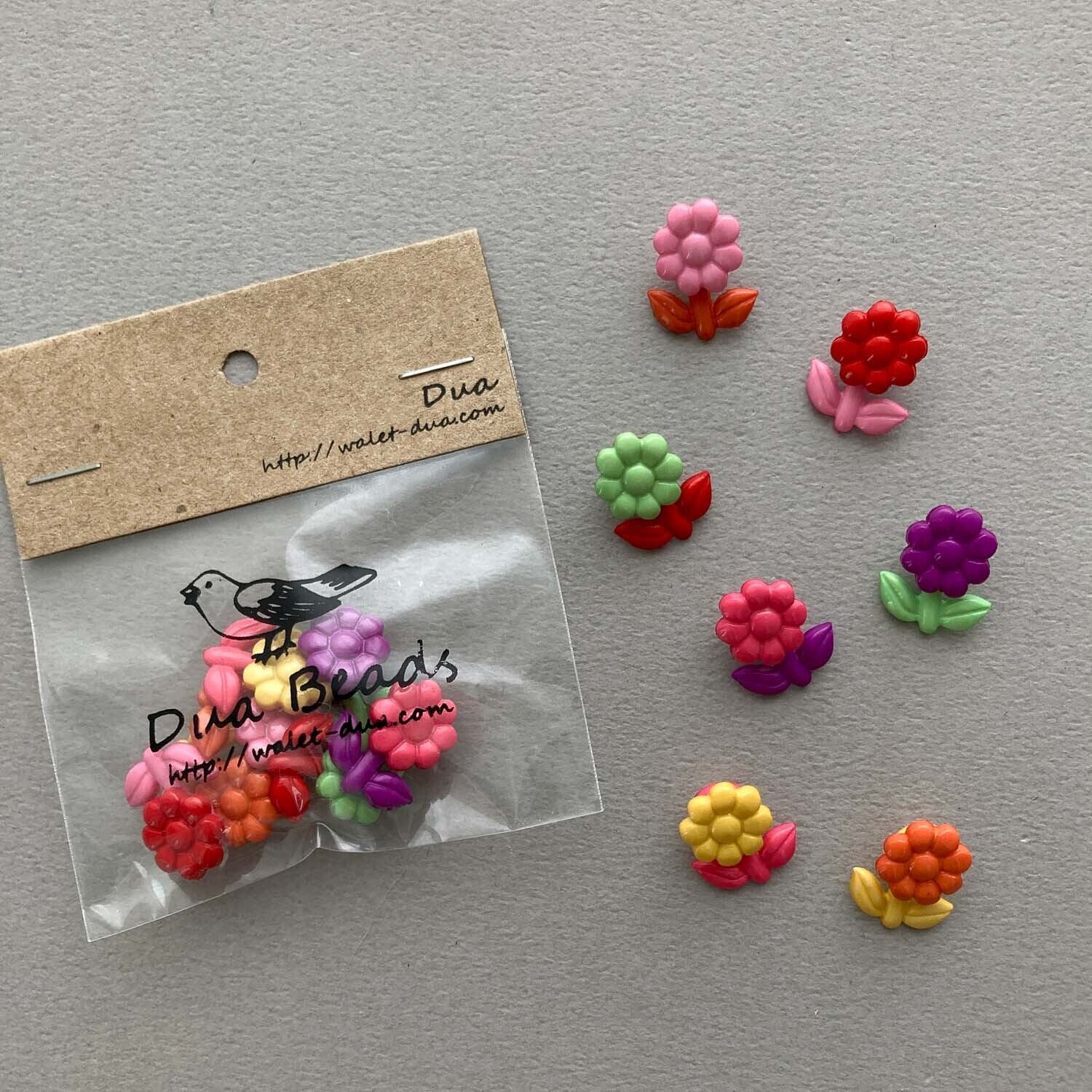 カラフルお花ボタンパック(16mm/7p) | Dua-アクセサリーパーツショップ カラフルお花ボタンパック(16mm/7p) | Dua-アクセサリーパーツショップ