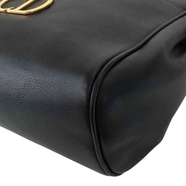 Christian Dior クリスチャン ディオール ショルダーバッグ ブラック CDロゴ レザー トートバッグ vintage ヴィンテージ オールド 73xp73