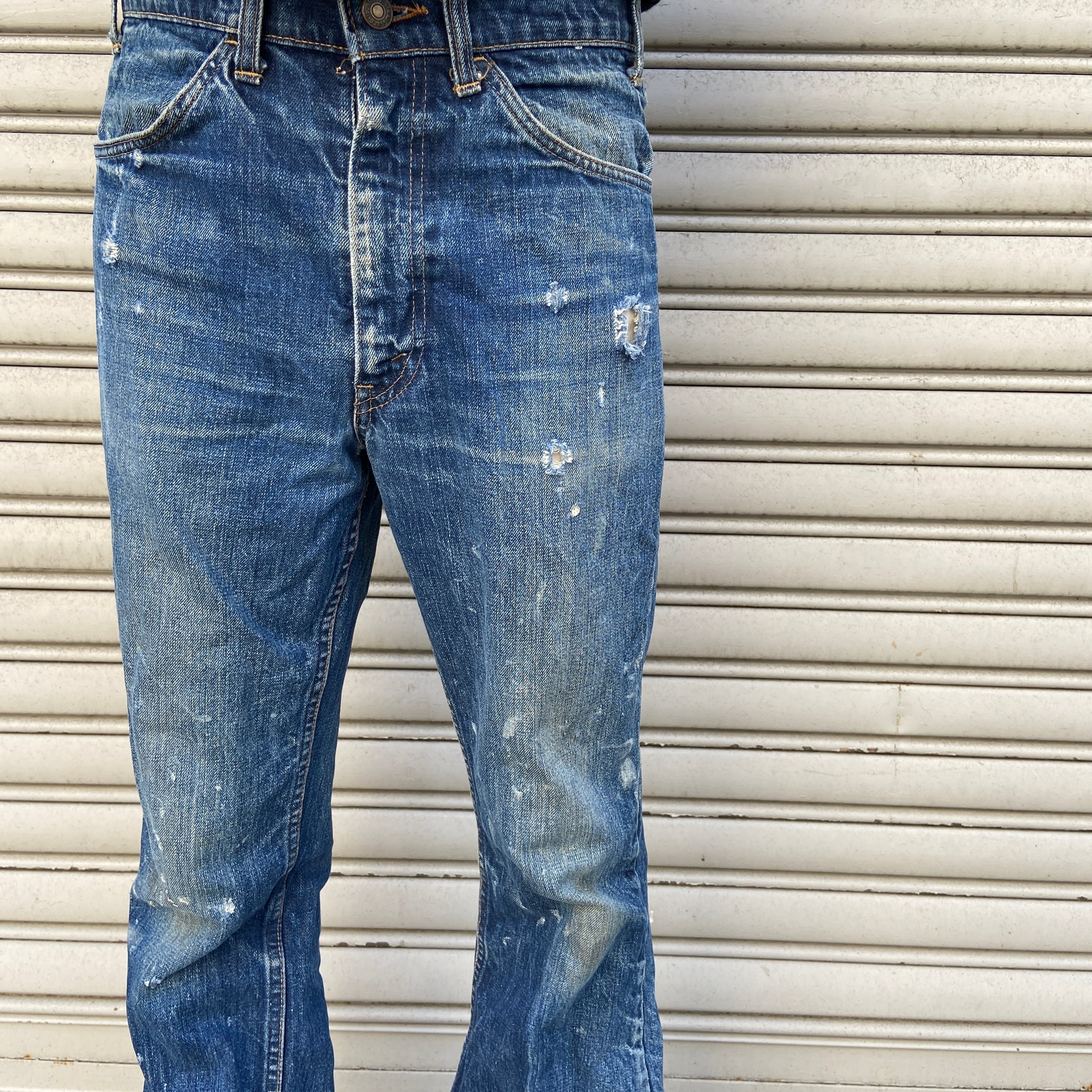 s Levi's ビッグE フレアデニムパンツ ペンキ ブーツカット