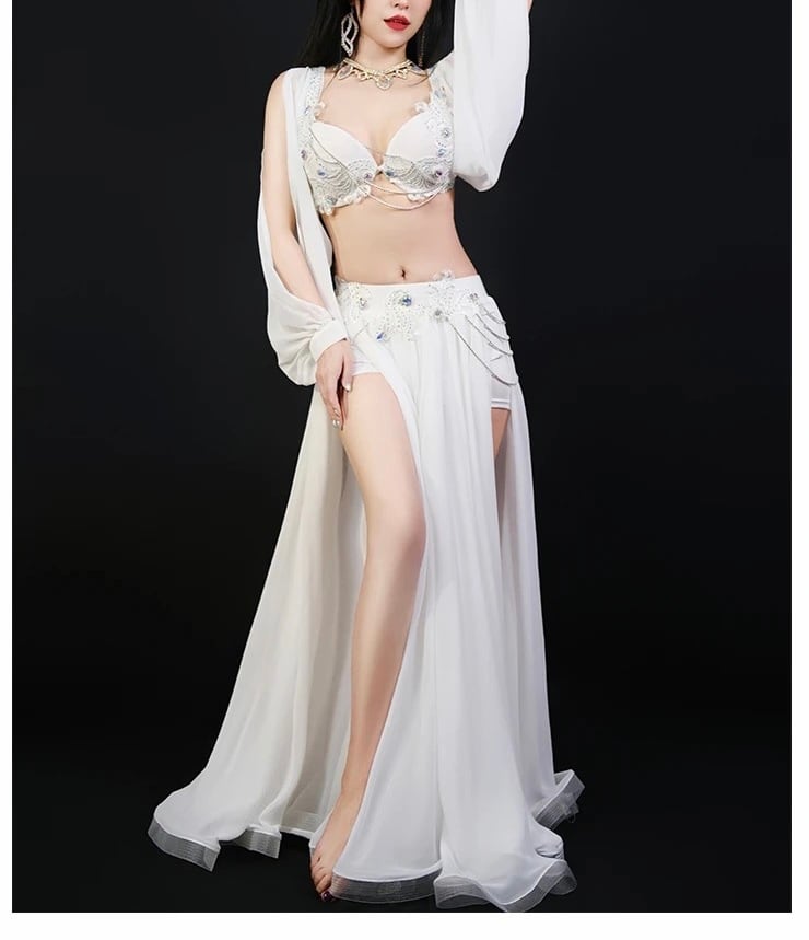 ベリーダンス衣装　アームカバー、チョーカー、ケース付き ベリーダンス アクセサリ アーム カバー ゴールド スパン