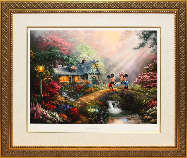 ディズニー絵画 「ミッキー&ミニー/スウィートハート ブリッジ」